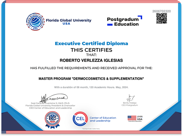 Diploma Máster Dermocosmética y Suplementación
