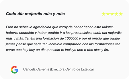 Testimonio Máster Dermocosmética